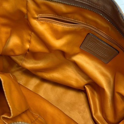 Coach Brown Pebbled Leather Taylor Tote Bag Gold Hardware F23662