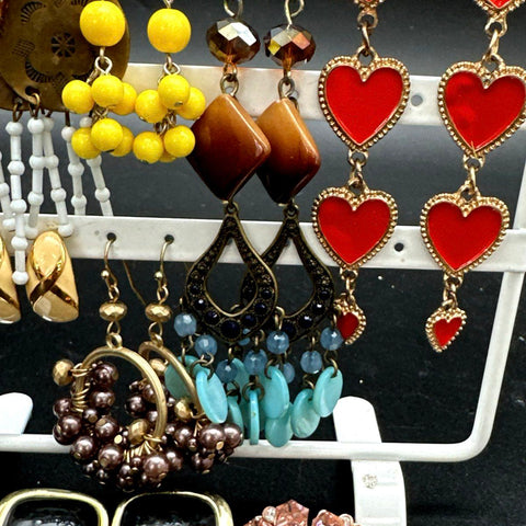 Mixed Fashion Earrings Costume Jewelry Lot Boho Retro Dangle Hoop Stud 20+ Pcs