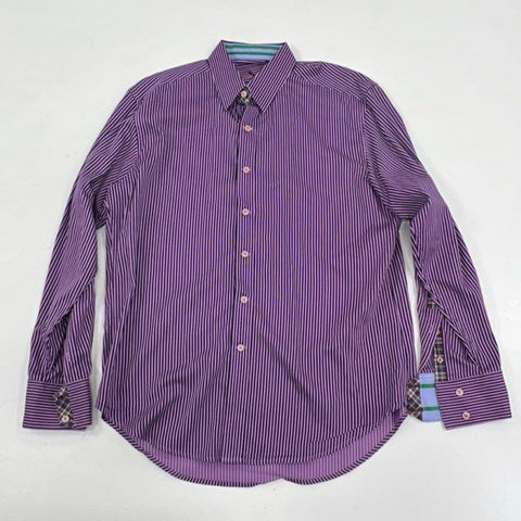 Robert Graham Men's Button-Down Shirts Lot of 2 Multicolor Striped Sz L