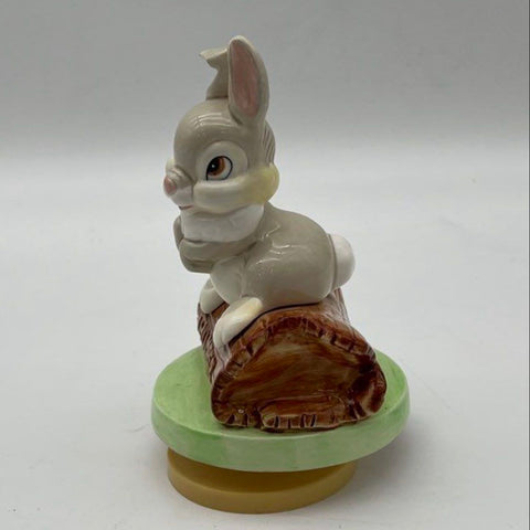 Schmid Disney Bambi Thumper Ceramic Music Box 6.5 Inch Rotating Tested Works