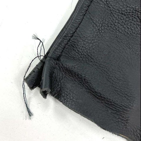 UNIK Vintage Y2K Black Leather Chaps Sturgis 2002 Lady Harley Women's XXXS