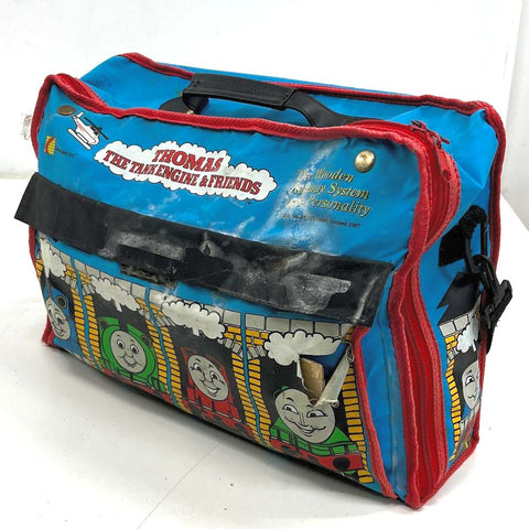 Vintage 1997 Thomas The Tank Engine Wooden Railway Carrying Case Track Lot