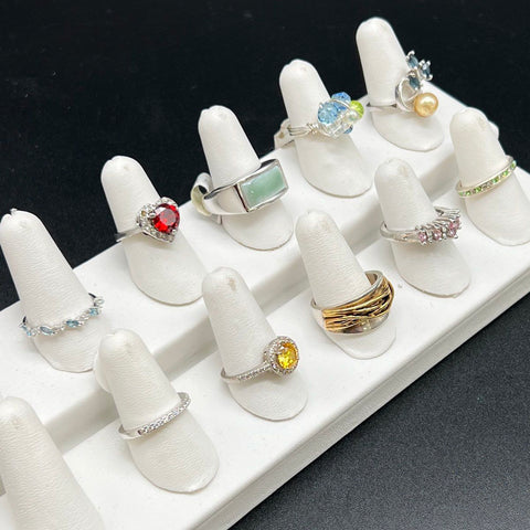 Via Sophia Sweet & Charming Silver Tone Fashion Ring Jewelry Lot of 11