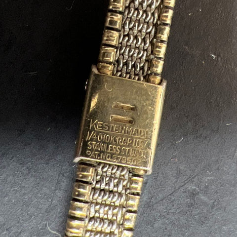 Vintage Waltham Gold Plate Analog Wristwatch Ticking