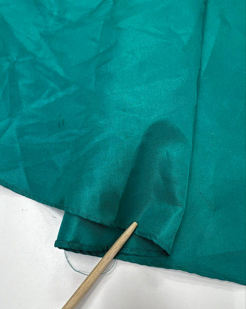 Vintage 80s Women's Teal Puffy Sleeve High-Low Party Dress ILGWU Sz 9