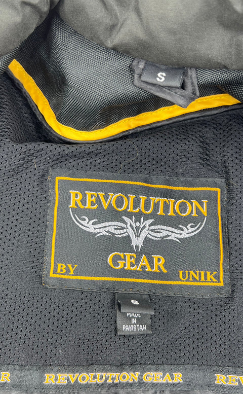 Revolution Gear Black Textile Motorcycle Jacket Embroidered Rose Women's Size S