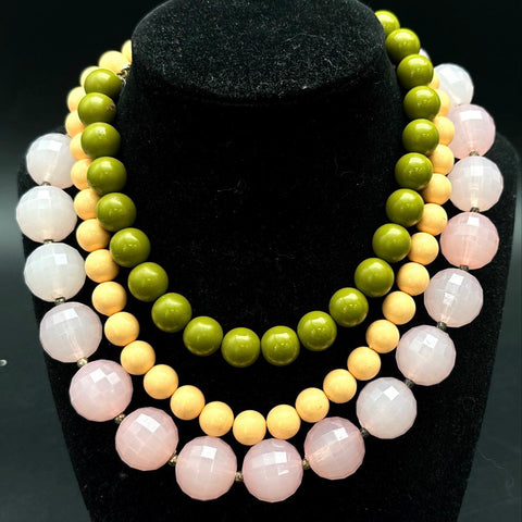 Fashion Necklace Lot Beaded Multi-Strand Rhinestone Statement Jewelry Lot of 8