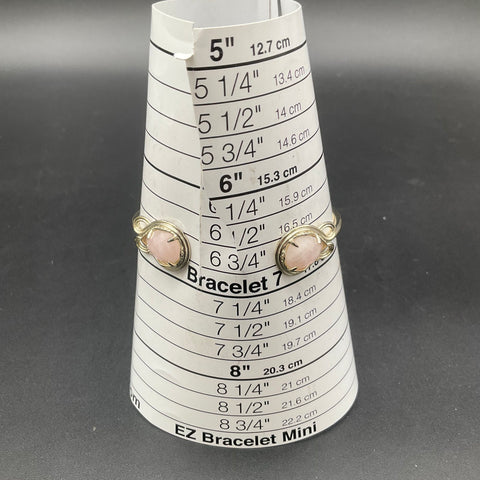Kendra Scott Gold Tone Pink Stone Open Cuff Bracelet Adjustable Signed