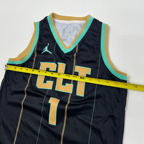 Jordan Lamelo Ball #1 Charlotte Hornets City Edition Swingman Jersey Youth M