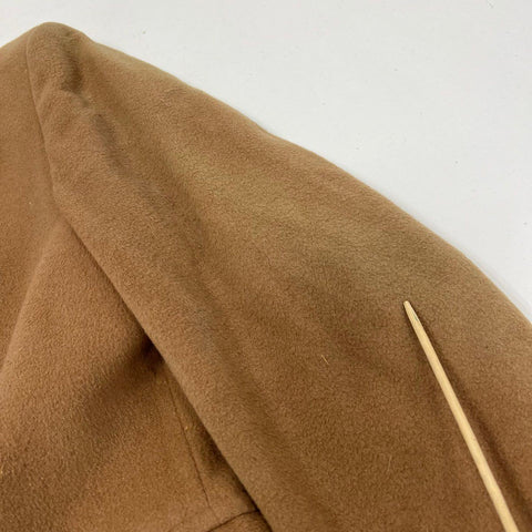 Vintage Kashmara Camel Tan Wool Cashmere Blend Overcoat Men's