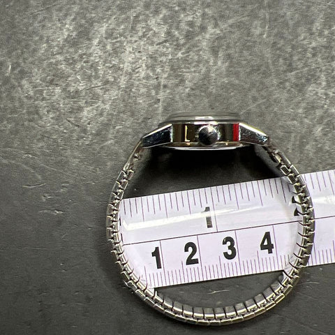 Stellaris 17 Jewel Silver Tone Wristwatch Ticking