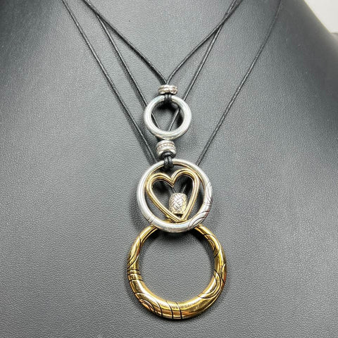 Brighton Bubbles Three Strand Pendant Necklace
