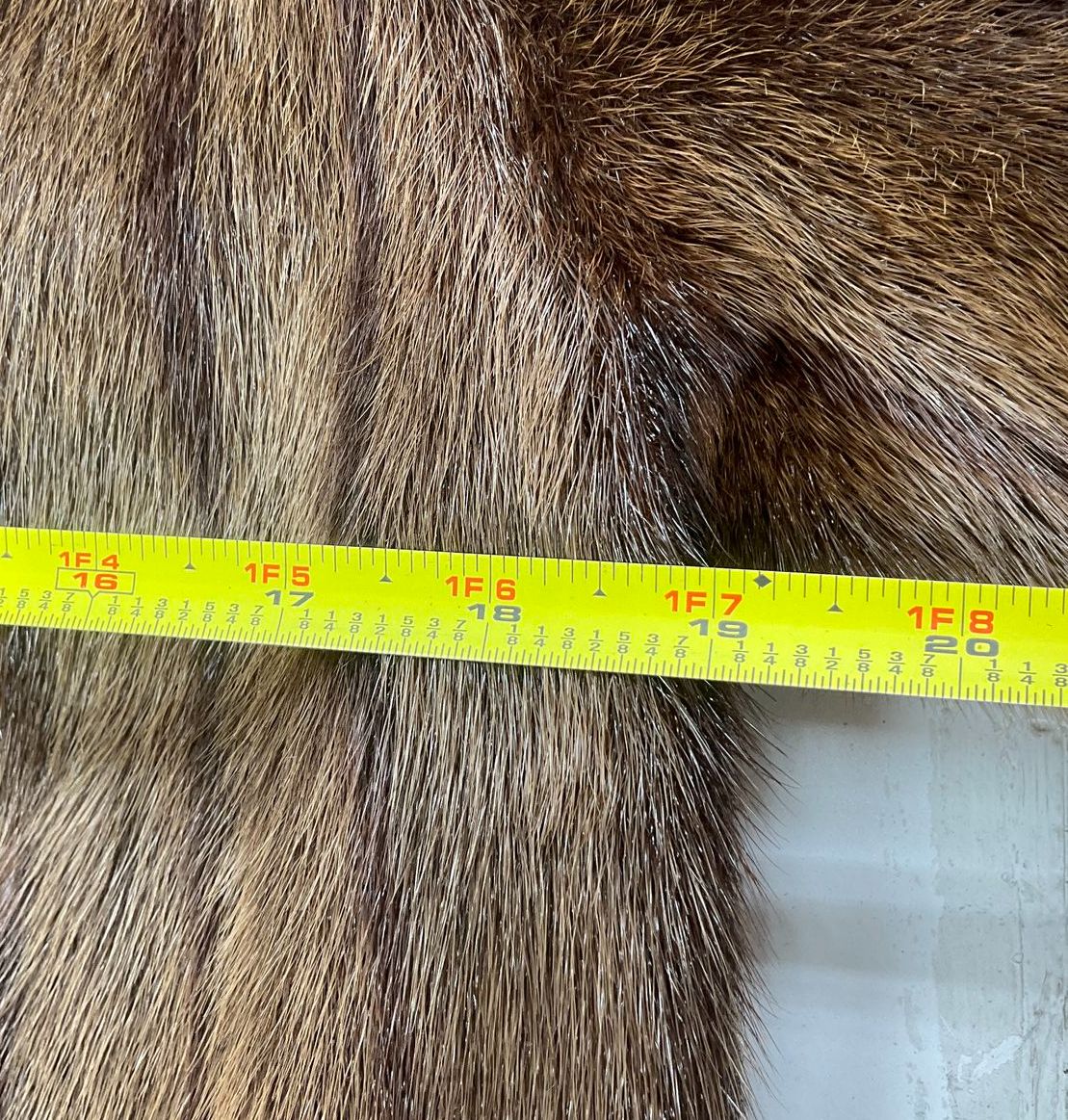 Vintage 1960s Albrecht Furs Brown Muskrat Mink Hooded Long Coat St Paul MN