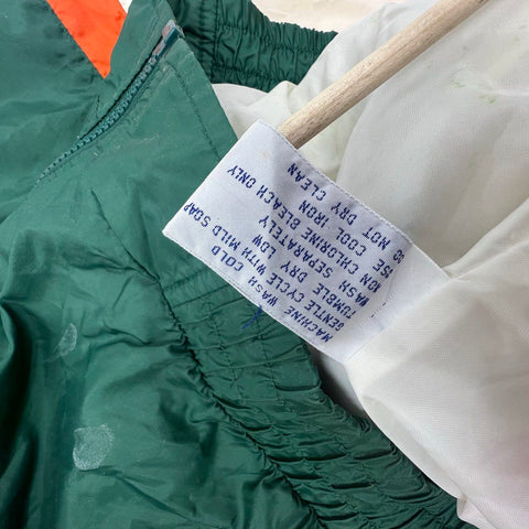 Vintage 90s Starter Miami Hurricanes NCAA Full Zip Puffer Jacket Sz M