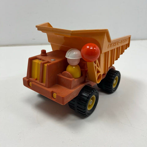 Vintage 70s Fisher-Price 302 Husky Helper Dump Truck Toy Little People Figure