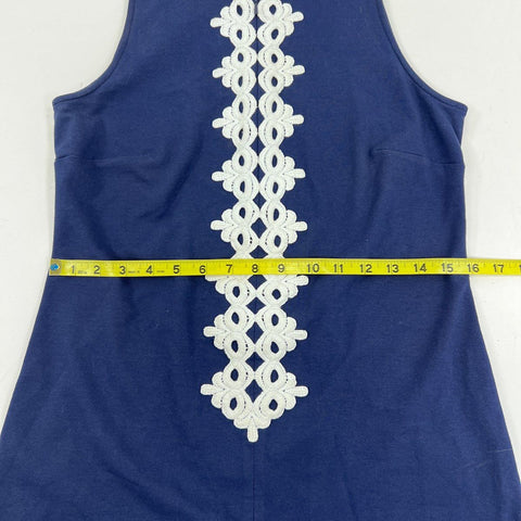Lilly Pulitzer Women's Navy Cotton Shift & V-Neck Embroidered Dress Lot Sz S 4