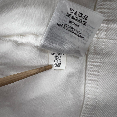 INC International Concepts Women's White Moto Jacket Full Zip Cotton NWT Sz L