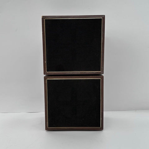 Vintage Bookshelf Speakers Pair Model 6328 Wood Grain Not Tested Sold As-Is