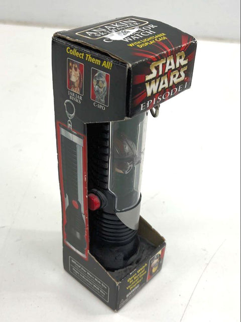 1999 Star Wars Ep I Anakin Skywalker Watch Qui-Gon Lightsaber Case New Sealed