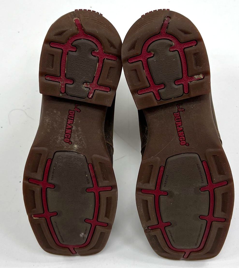 Boys' Kid's Durango 8" Saddle Brown Cowboy Western Pull On Boots Size 5M