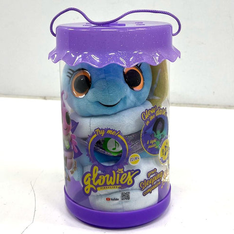 Glowies Fireflies Blue Plush Toy Light & Sound Lullaby Sleeping Companion Open