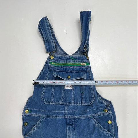 Liberty Denim Bib Overalls Carpenter Triple Stitch Blue Workwear Sz 32x30