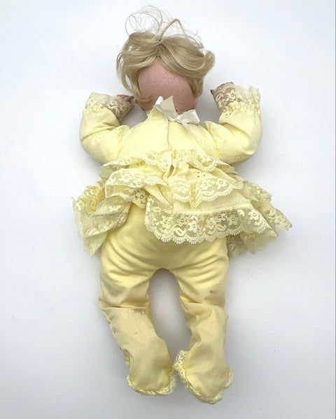 Vintage Val Shelton Baby Candy Porcelain Doll 18 Inch Sleeping 1992 Signed