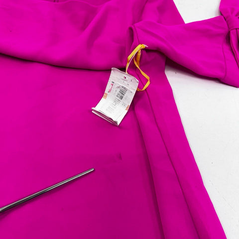 CeCe Women's Fuchsia Pink Bow Tie Sleeve Shift Dress Size 2 NWT