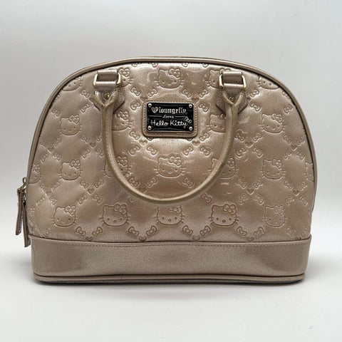 Loungefly Sanrio Hello Kitty Metallic Champagne Embossed Satchel Bowler Bag