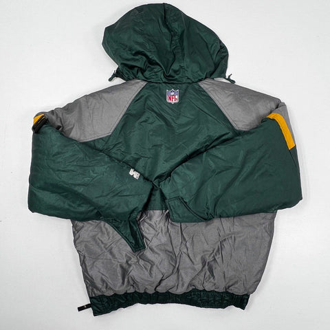 Vintage 90s Starter NFL Pro Line Green Bay Packers Pullover Jacket Sz L
