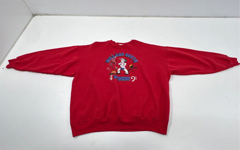 Vintage 90s Millard South Music Hanes Heavyweight Sweatshirt Red Sz XXL