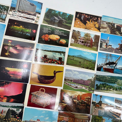 Vintage Chrome Postcard Lot Unposted US Canada Travel Mid Century Collection
