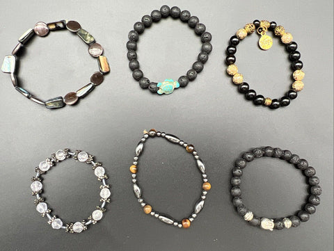 Vintage & Modern Beaded Fashion Stretch Bracelets Jewelry Lot of 30