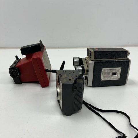 Vintage Lot of 3 Cameras Polaroid Zip Kodak Scopesight Imperial Satellite II