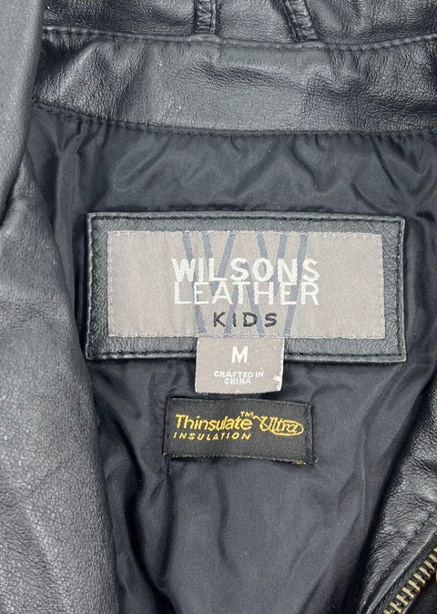 Wilsons Leather Vintage Y2K Black Thinsulate Insulated Jacket Kids Size M
