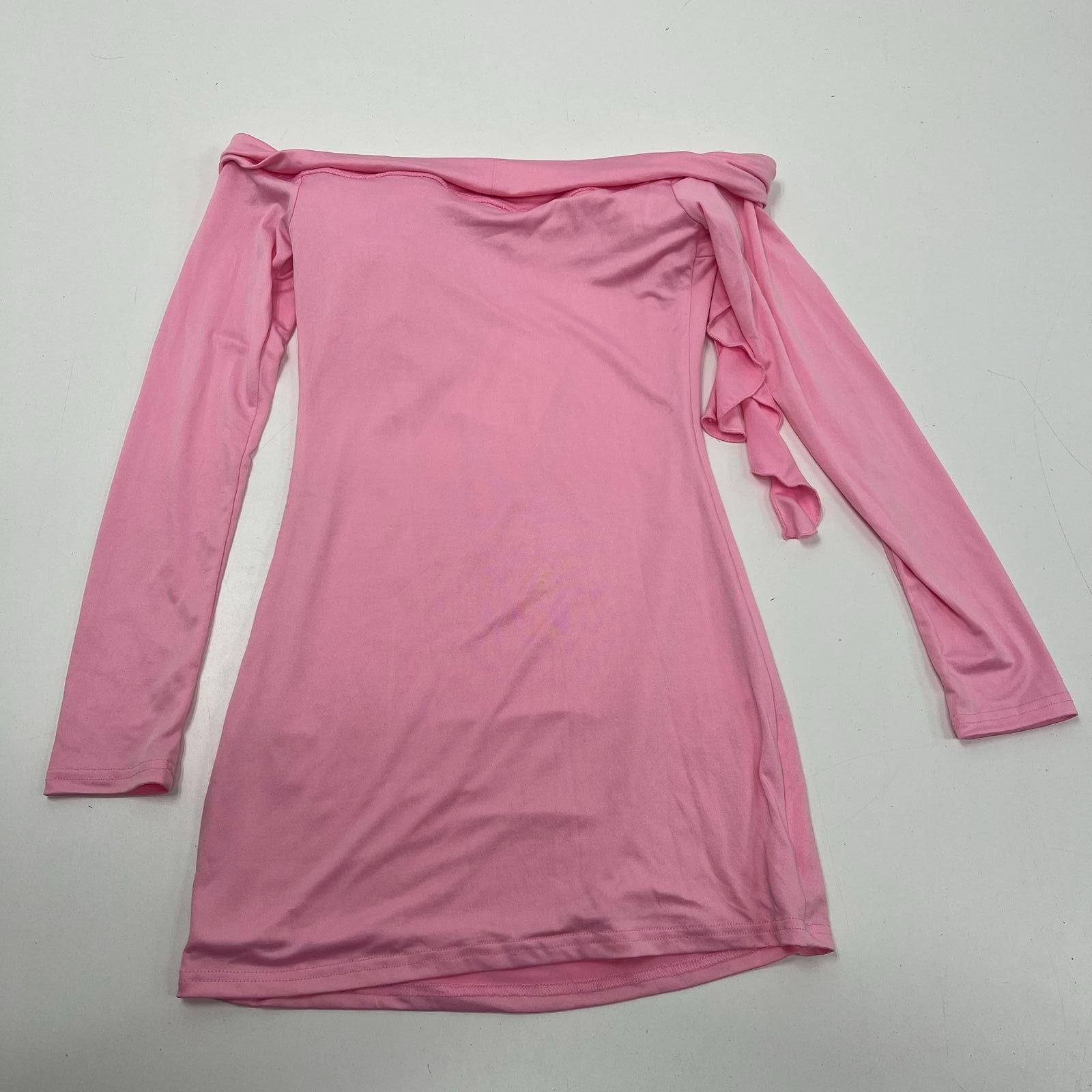 NWT Peppermayo Pink Cecilia Rose Applique Long Sleeve Mini Dress Women's US 4