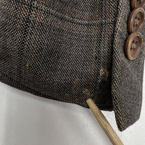 Daniel Cremieux Dillards Men's Brown Plaid Sport Coat Blazer Two Button