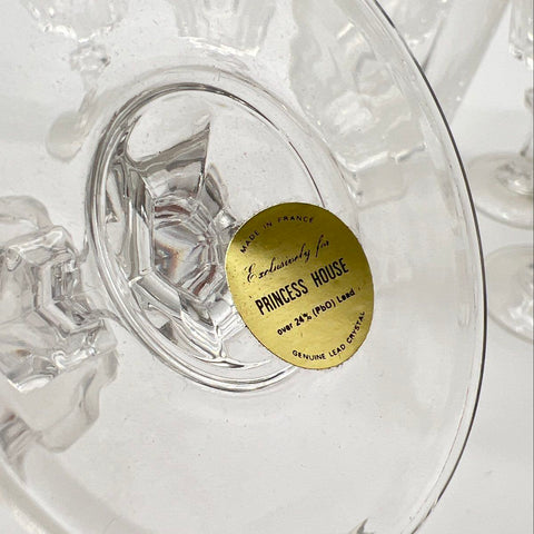 Princess House Highlights Lead Crystal Goblets Set of 8 France Clear Vintage