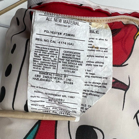 Vintage 90s Disney 101 Dalmatians Kids Sleeping Bag 30x57 Ero Industries