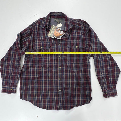 Vintage 90s Rhinoceros Sportswear Plaid Flannel Button Down Shirt Sz L NWT