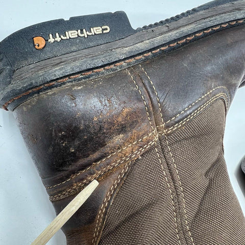 Carhartt CMP1208 Brown Leather Wellington Safety Toe Work Boots Size 9