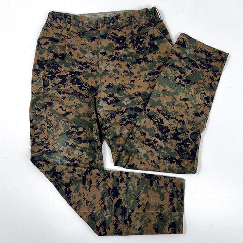 USMC Men's Woodland MARPAT Camo MCCUU Military Cargo Pants Large Long
