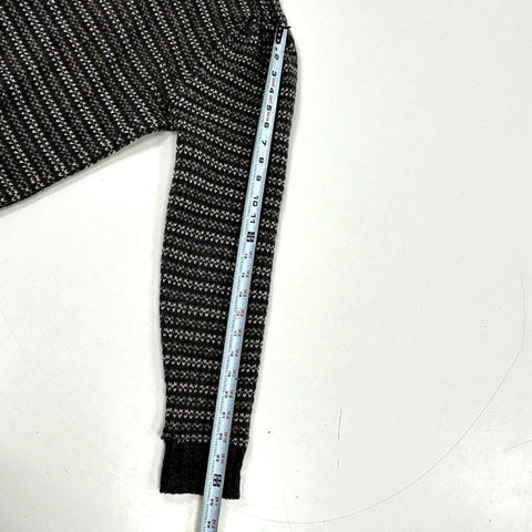 Vintage 80s Aston Women's Shetland Wool Double Breasted Cardigan Sweater Sz 38