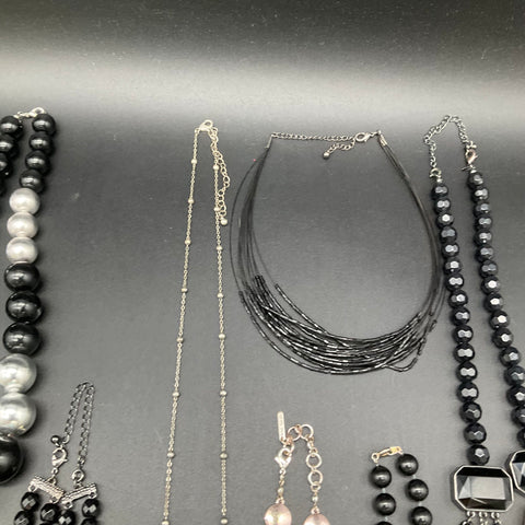 Vintage to Modern Costume Jewelry Lot 1 Lb Necklaces Owl Skeleton Hands