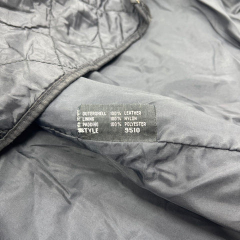Vintage 90s Wilsons Leather Thinsulate Padded Field Jacket Black Sz XL
