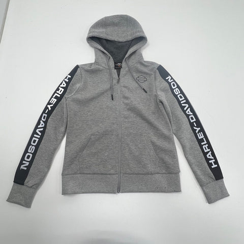 Harley-Davidson Bar & Shield Logo Full Zip Hoodie Heather Gray Sz M