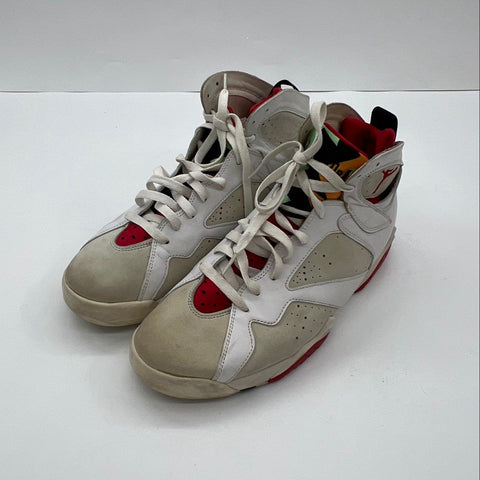 Nike Air Jordan 7 Retro Hare White Light Silver True Red Size 10