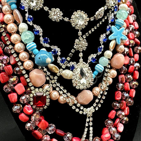 Mixed Costume Jewelry Lot 25+ Pcs Necklaces Earrings Bracelets Vintage Modern