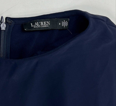 Lauren Ralph Lauren Women's Navy Cape Overlay Evening Jumpsuit Sz 8 NWT