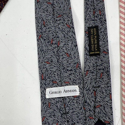 Designer Lot of 6 Men's Vintage Silk Neckties Valentino Versace Armani Lanvin